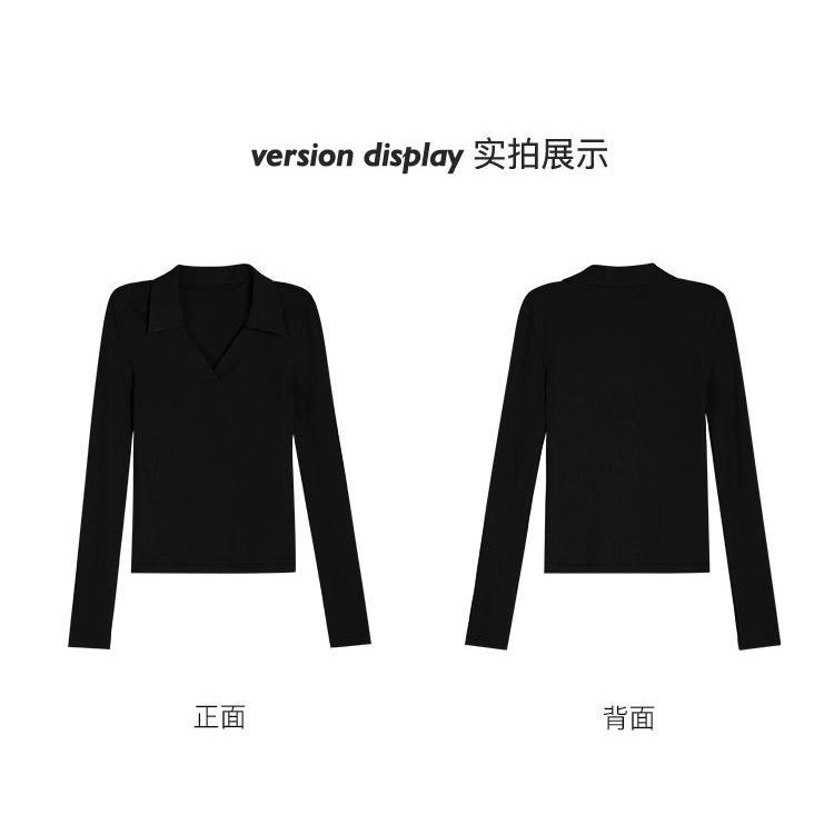 Áo polo Dáng Ngắn Cổ Chữ V Tay Dài Phong Cách Mới Cho Nữ JL-TX-608