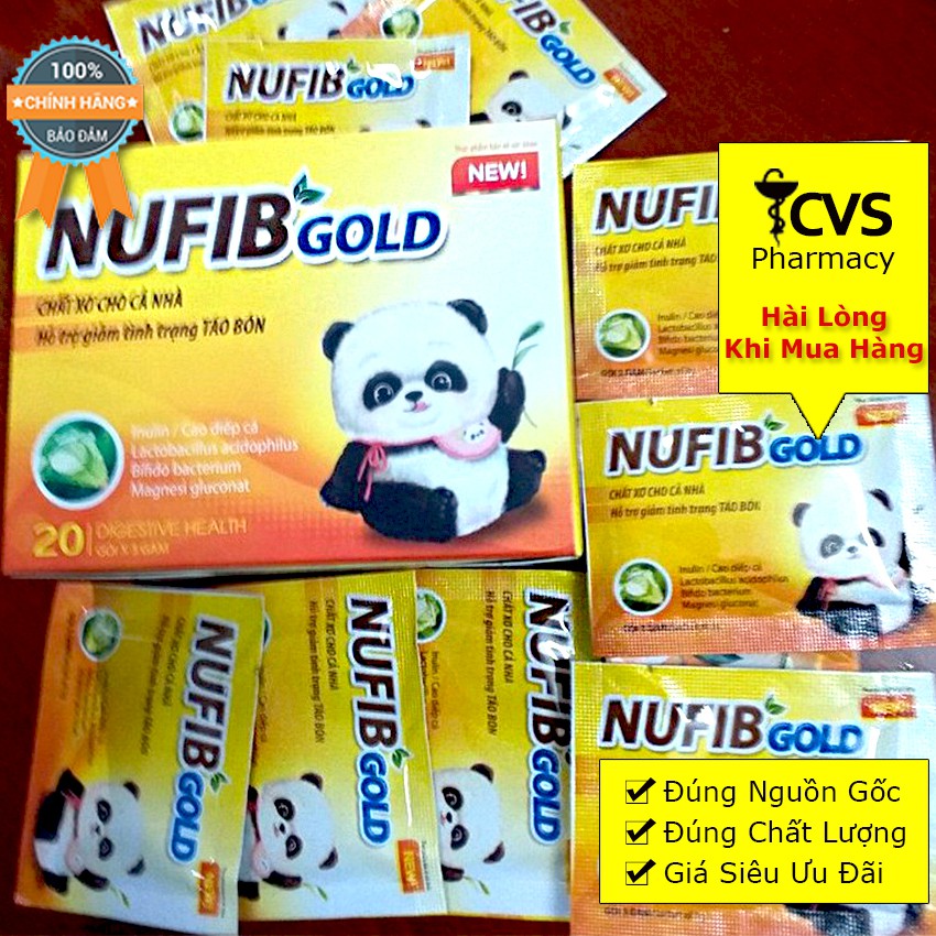 Nufib Gold - Hỗ trợ giảm các triệu chứng đầy bụng, khó tiêu, đầy hơi, rối loạn tiêu hóa | Thế Giới Skin Care