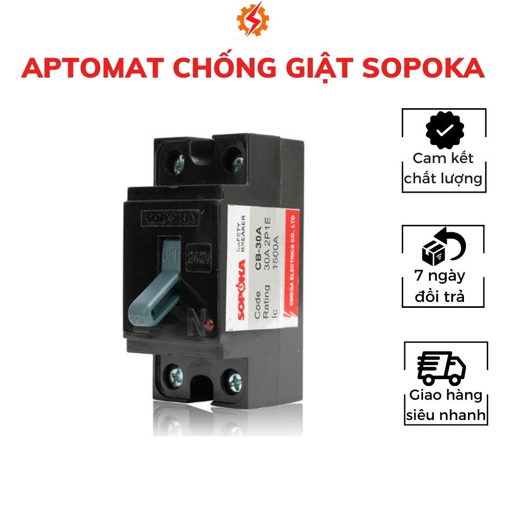 APTOMAT (CB) CHỐNG GIẬT chất lượng cao SOPOKA HCB 25A-40A Cầu giao chống giật, chống rò