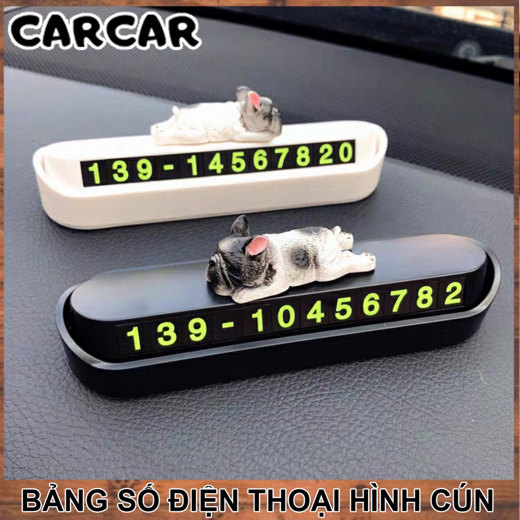 Bảng số điện thoại đặt taplo hình cún xinh xắn