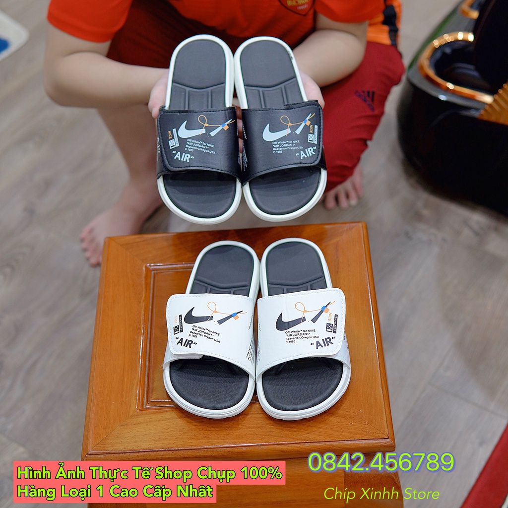 Dép Đôi Nam Nữ Quai Ngang Dán AJ "Hình Chiếc N.i.Ke Gãy" Siêu Đẹp Loại1 Cao Cấp 2022 - Dép Couple Unisex,Dép Cute