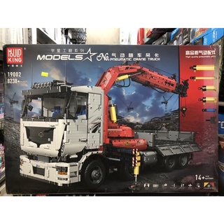 Lắp ráp mô hình Technic - Mould King 19002 ( Xếp Hình Xe Công Trình Pneumatic Crane Truck 8238 Mảnh )