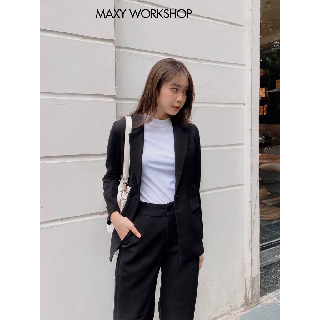 Áo blazer nữ dài tay fitted blazer Maxy Workshop
