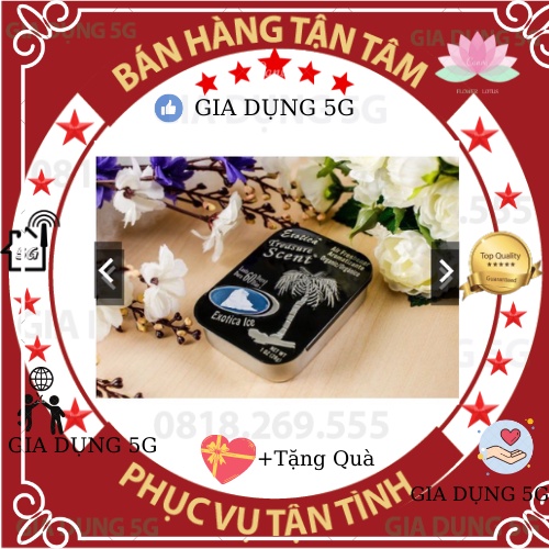 Sáp thơm hộp kim loại vuông vị dừa đem lại sự thơm mát và an toàn cho xe hơi, ô tô, không gian nhà cửa