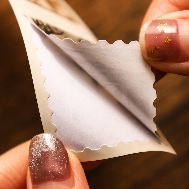 Set 50 tờ nhãn dán trang trí sổ tay diy phong cách retro