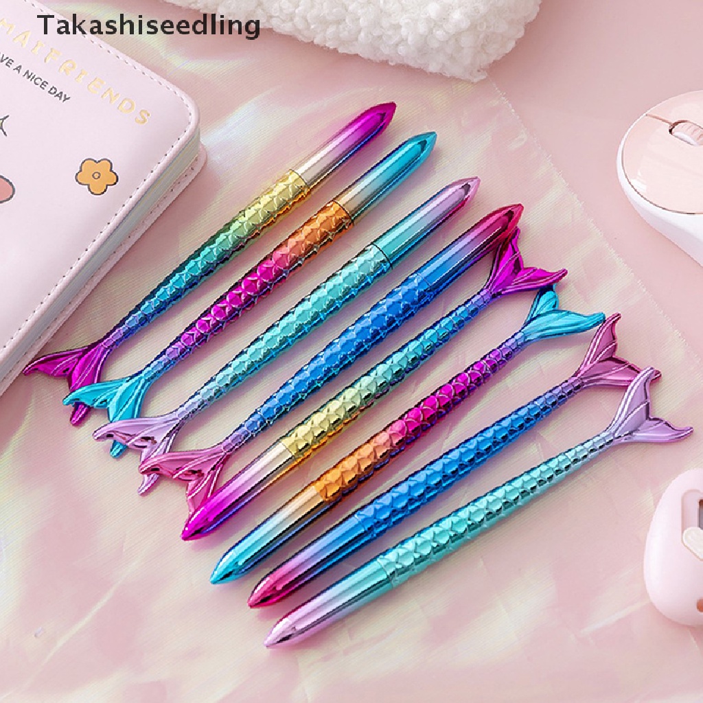 (Takashiseedling) Bút Mực Đen Ngòi 0.5mm Hình Đuôi Nàng Tiên Cá