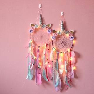 75cm Unicorn Dream Catcher Hollow Home Decoration LED Hanging Ornament Dreamcatcher