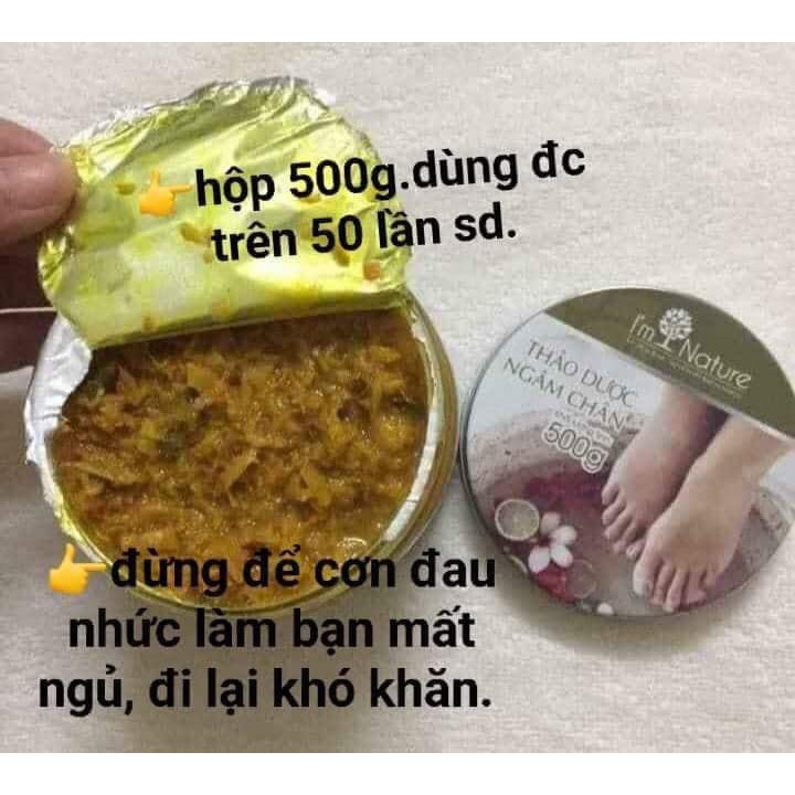 Ngâm Chân Thảo Dược I'm Nature - Giảm Đau Nhức Sưng Phù Chân Giúp Ngủ Ngon - Hũ 500Gr