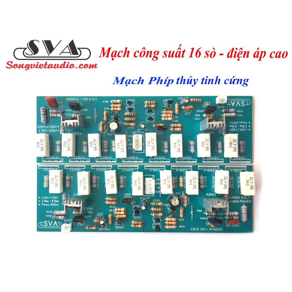 MẠCH CÔNG SUẤT 16 SÒ PA 600 ĐIỆN ÁP CAO - CẶP