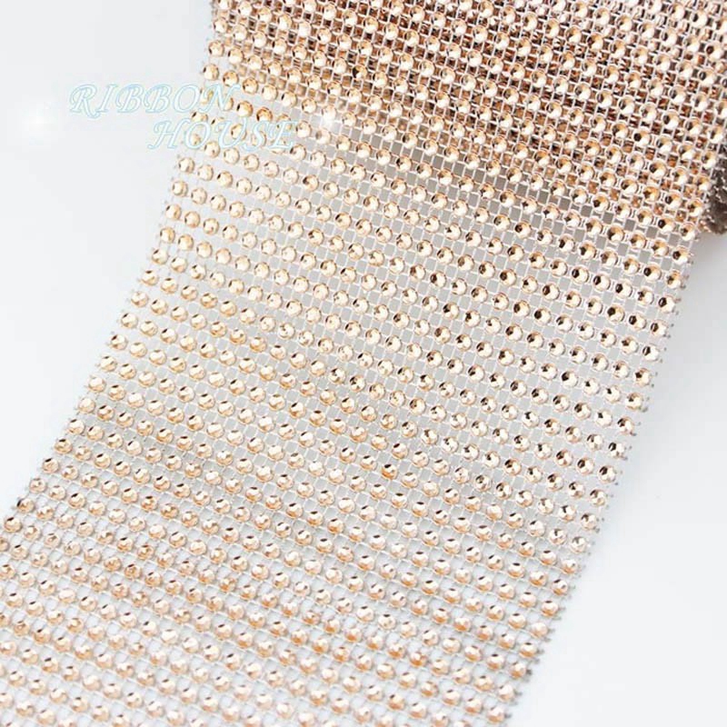 Cuộn vải ruy băng đính đá lấp lánh trang trí đa dụng chất lượng cao 1m