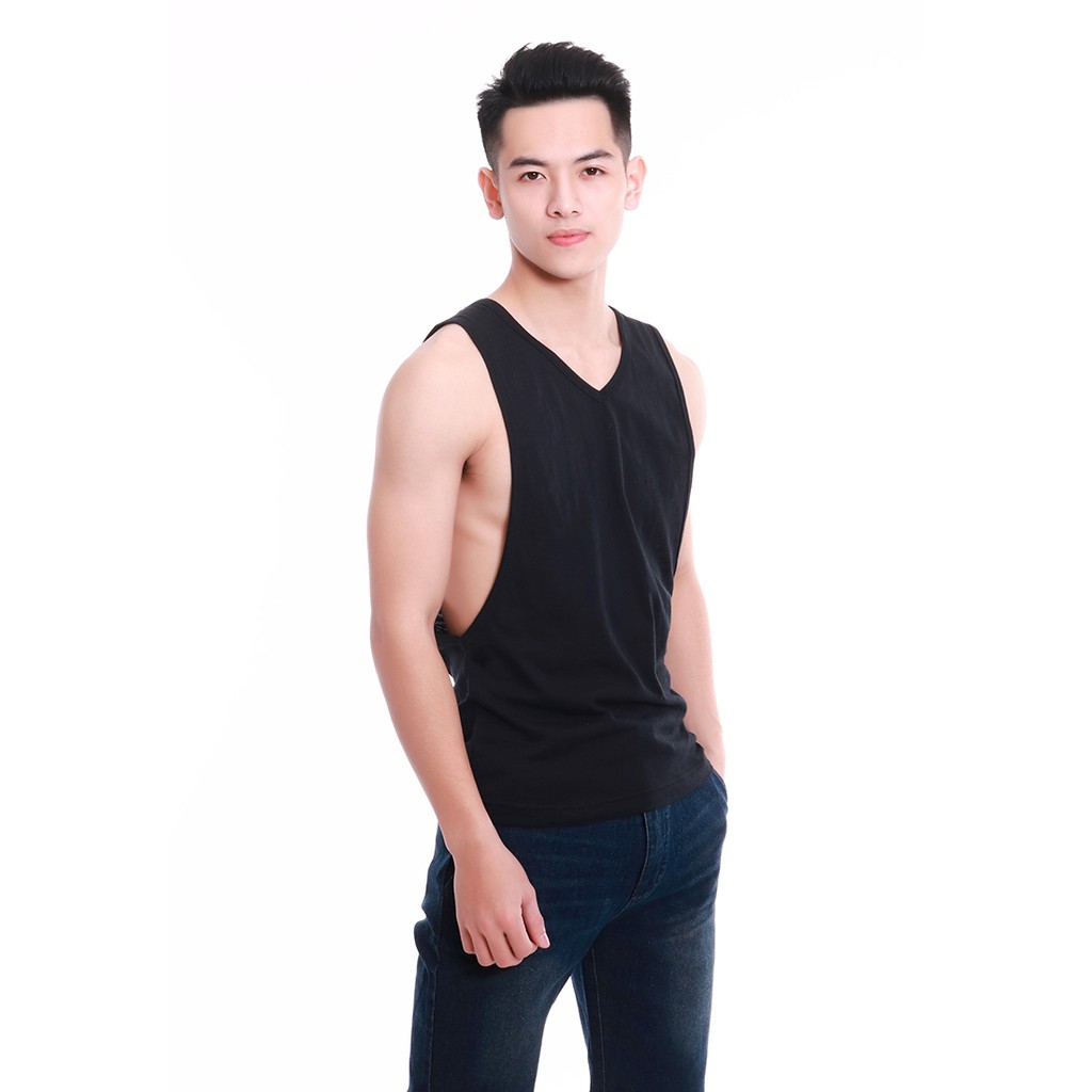 Áo ba lỗ nam cổ tim Narsis NMS1271 Chất cotton siêu mềm, thấm hút mồ hôi cực tốt