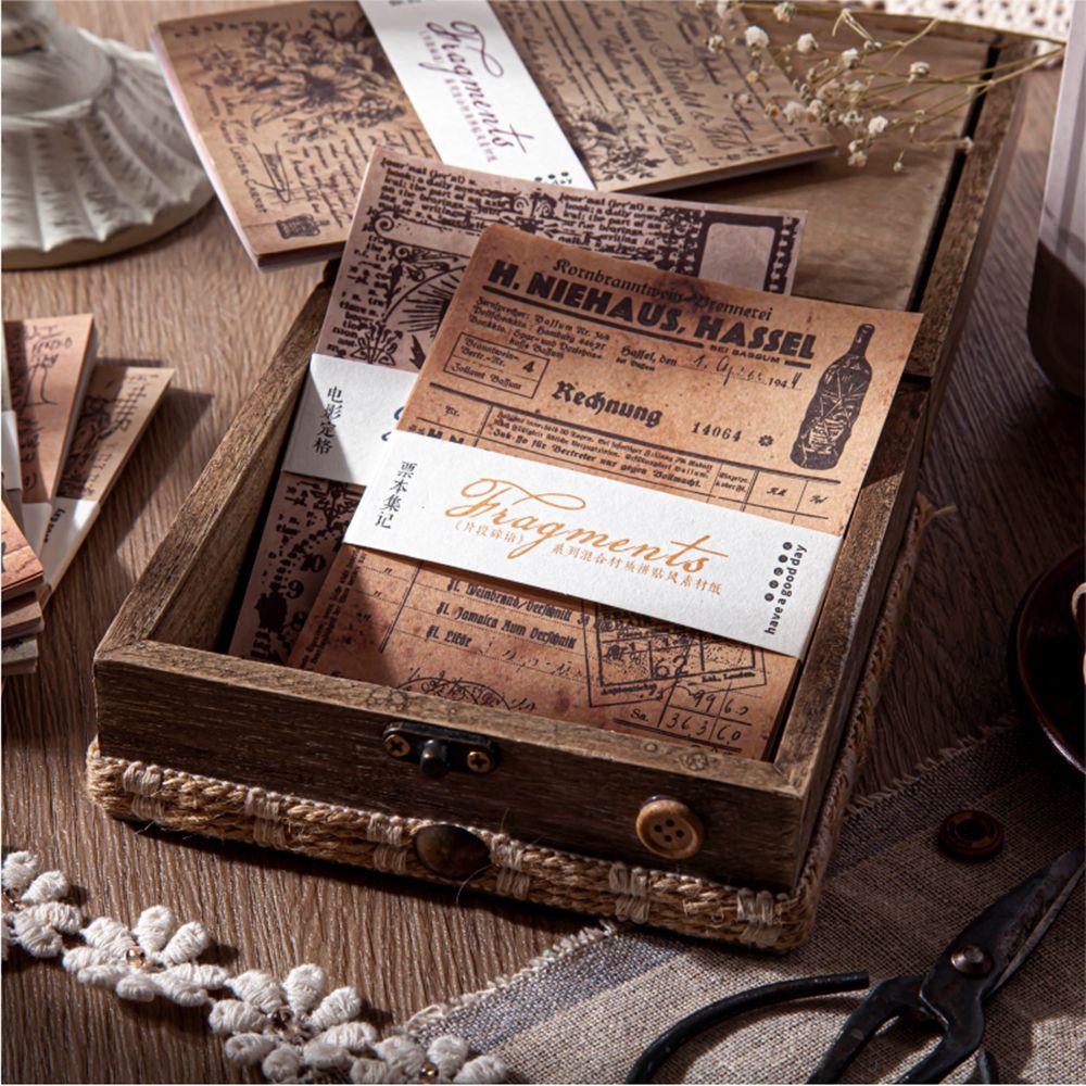 Set 30 Tấm Giấy Làm Nhật Ký / Nhật Ký Phong Cách Retro Vintage