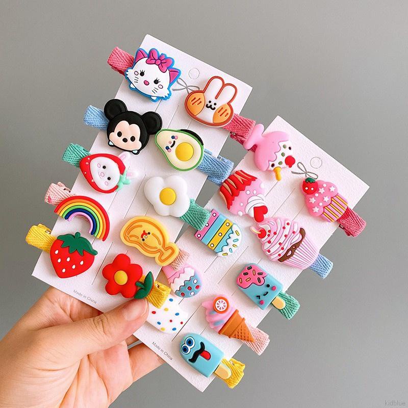 Set 10 kẹp tóc hoạt hình dễ thương xinh xắn cho bé gái