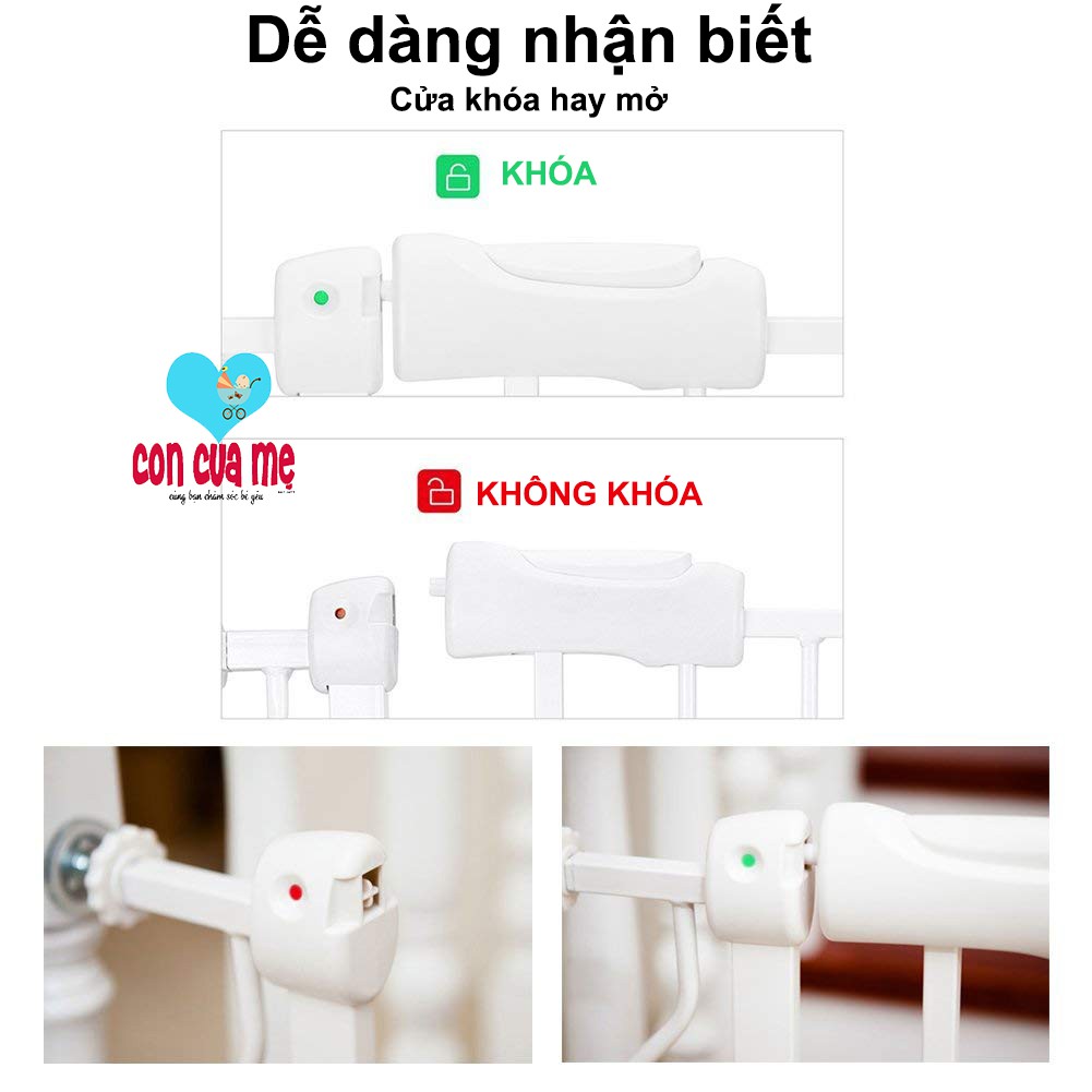 Chặn Cửa, Chặn Cầu Thang Bằng Thép Không Cần Khoan Tường 76-85cm