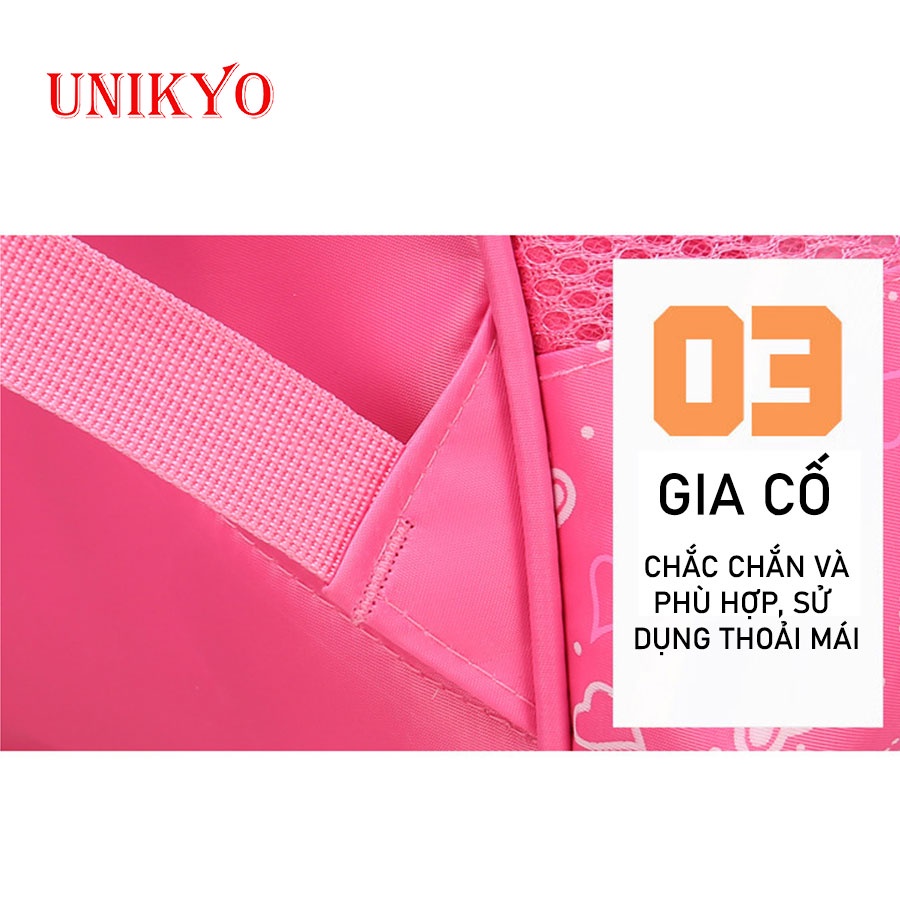 Balo cho bé gái tiểu học ba lô hoạt hình công chúa Elsa nhẹ chống thấm nước lớp 1-3 cặp sách trẻ em học sinh Unikyo UN35