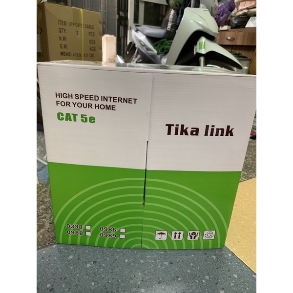 Dây cáp mạng 305M CAT 5 chính hãng Tika link -BH 12 tháng