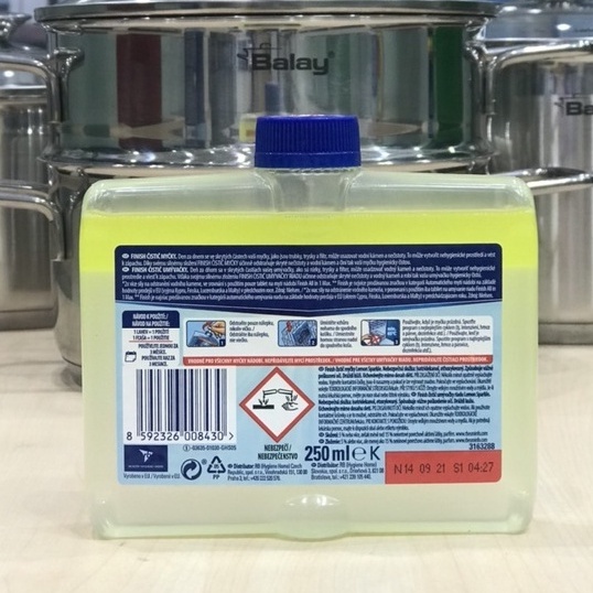 Dung dịch vệ sinh máy rửa bát Finish 250ml hương chanh