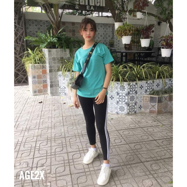 Combo Áo Thun Trơn Ft Quần Legging