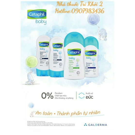 Sữa tắm gội 2 trong 1 Cetaphil Baby Gentle Wash & Shampoo 230 ml