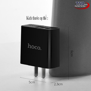 Củ Sạc Đa Năng 3 Cổng Hoco C15 Chính Hãng