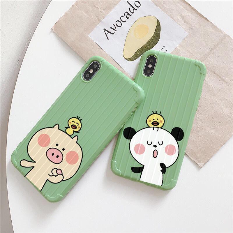 [ OPPO ] Ốp Lưng Sọc Nổi Heo Gấu Kute - S013