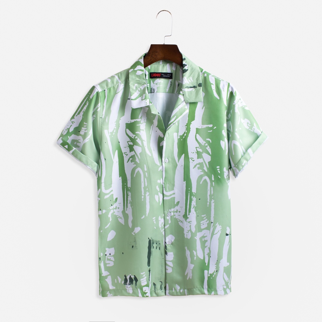 Áo sơ mi ngắn tay hoạ tiết Lados - 8061 chất mềm đẹp thoáng mát - Áo sơ mi tay ngắn xu hướng cho mùa hè | BigBuy360 - bigbuy360.vn