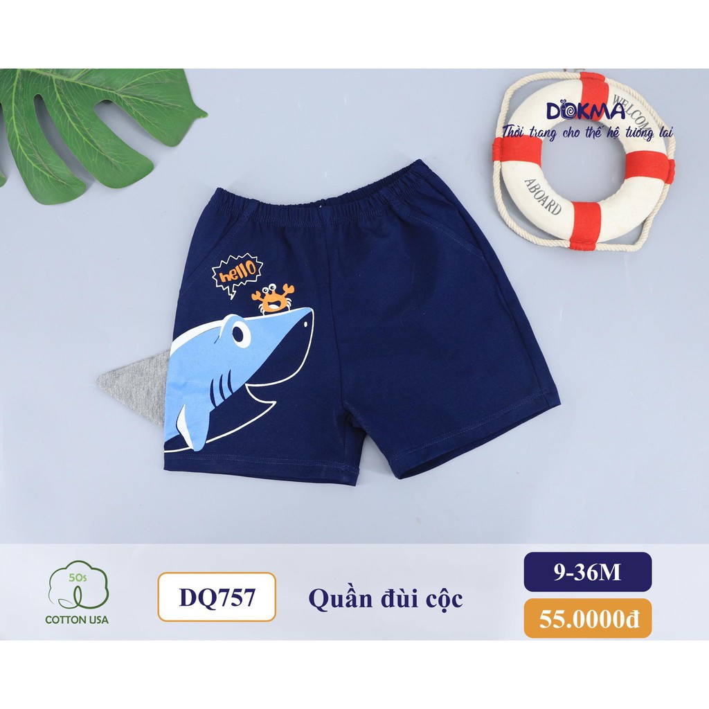 (6-36M) Quần đùi/quần short họa tiết vải cotton cho bé - DOKMA