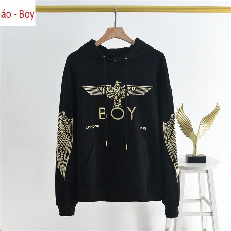 Áo HOODLE unisex nam nữ chất nỉ, áo HOODLE nỉ có mũ phong cách in chữ BOY TORINO QATT