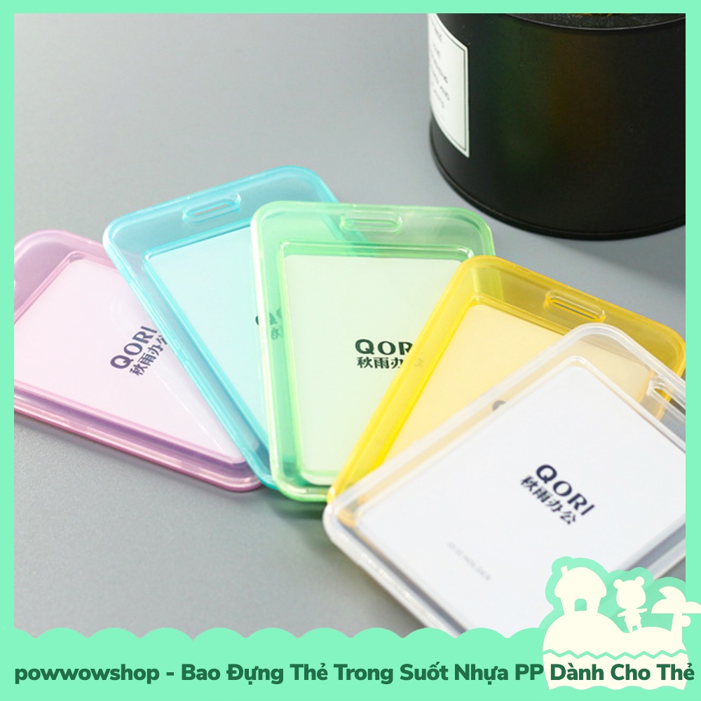 [Sẵn VN - Hỏa Tốc] Bao Đựng Thẻ Nhân Viên / Học Sinh / Sinh Viên Nhựa PP Trong Suốt 2 Mặt Đơn Sắc Simple Color