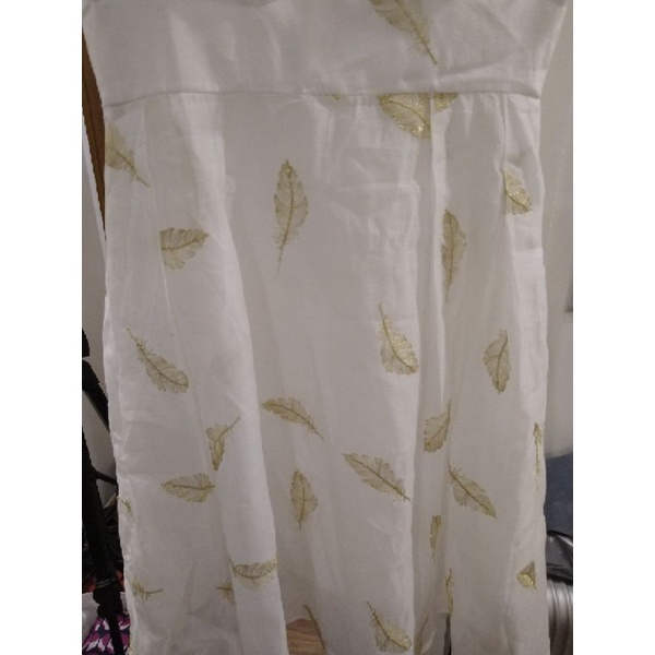 Đầm midi voan organza xoè tay bồng Banana Republic VNXK đầm công chúa xuất khẩu dư xịn dáng A phối nút vải màu trắng