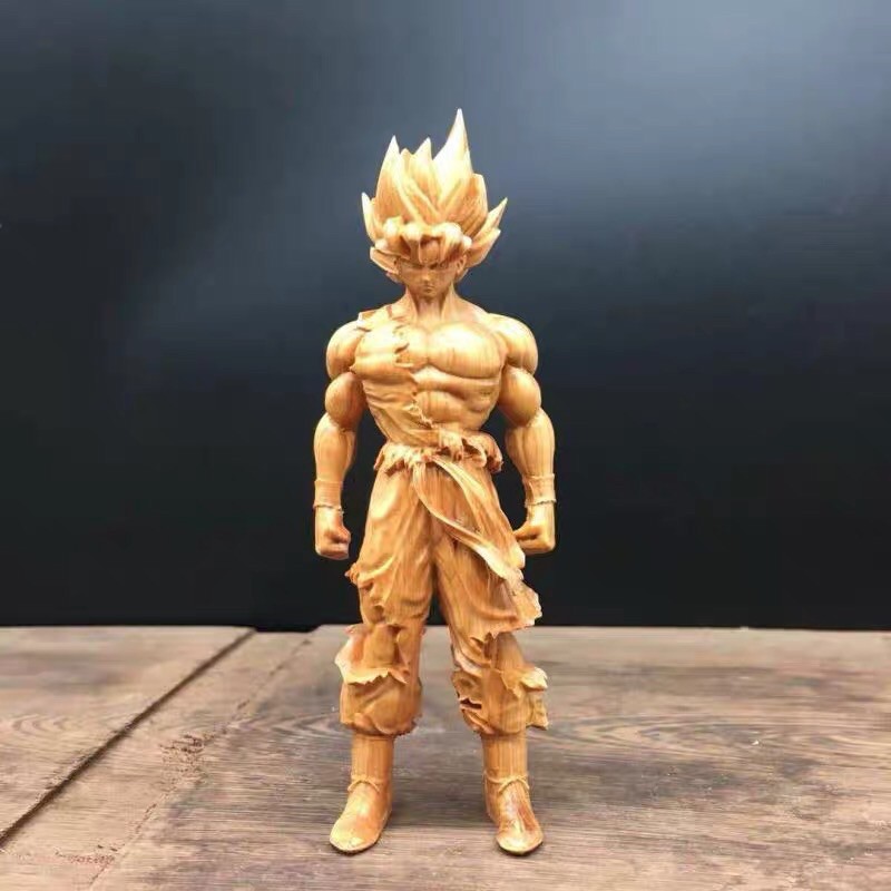 Tượng gỗ SonGoku(Kakarot) cao: 13cm-ngang: 5cm.