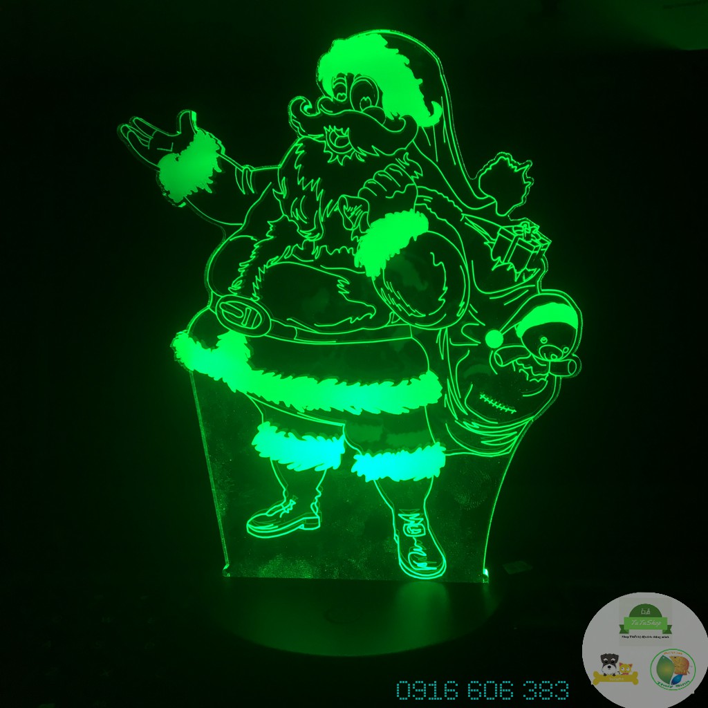 [Sẵn hàng][Hà Nội] Led 3D ông già Noel