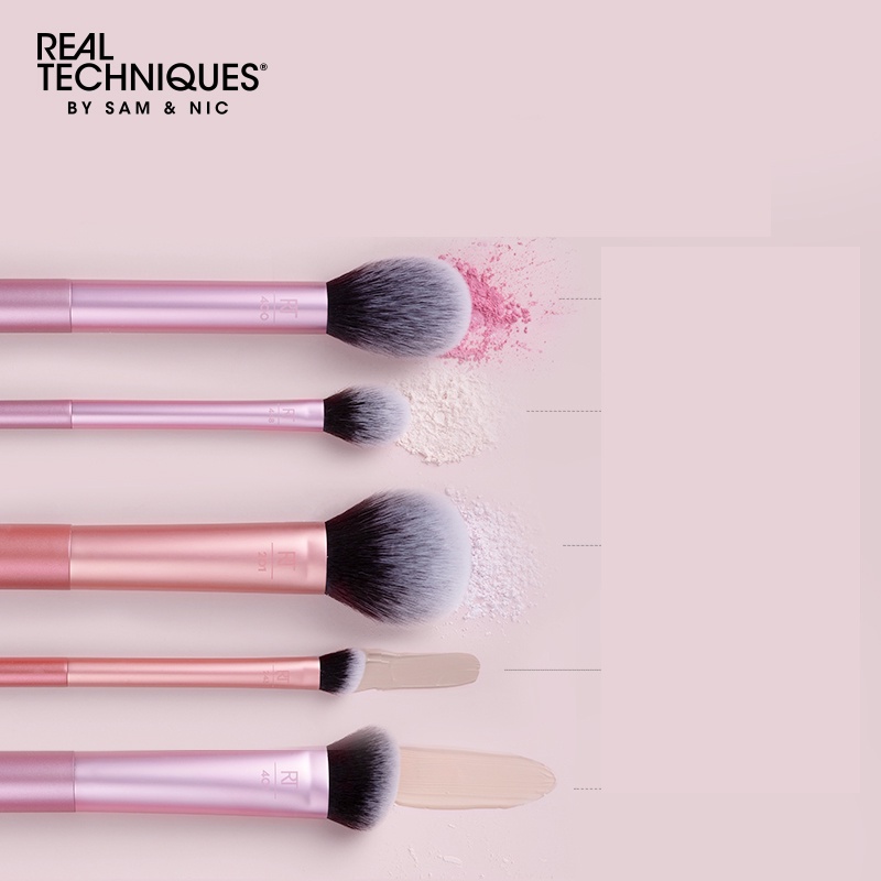 Bộ Cọ 5 cây REAL TECHNIQUES Face Essentials Set Brush