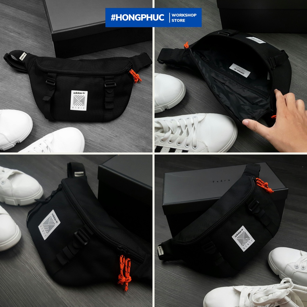 Túi Đeo Chéo Nam Nữ Thời Trang Atric BumBag Black DH3261 - ST1814