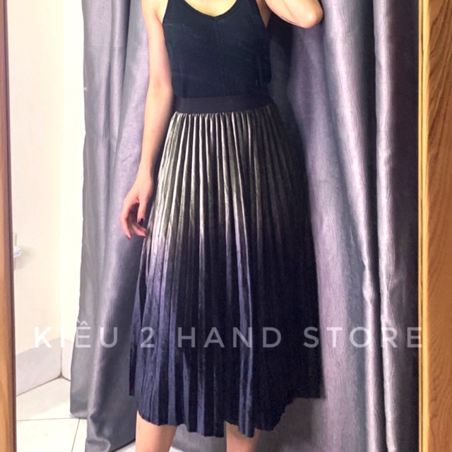 Chân váy nhung xếp ly MiDi CV69 ( hình minh hoạ) | BigBuy360 - bigbuy360.vn