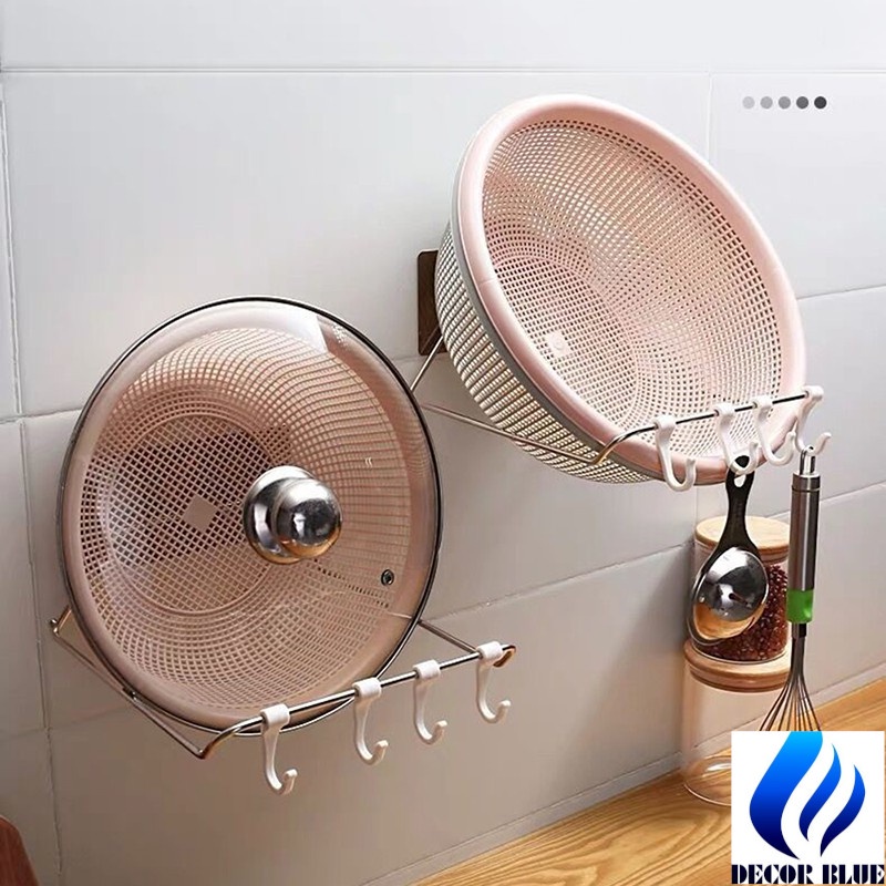 Giá treo thau chậu dán tường không cần khoan 👉 inox chắc chắn 2 năm chưa rơi
