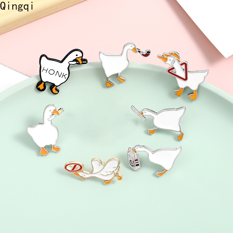 Huy hiệu cài áo Miss Zoe hình chú ngỗng hoạt hình đáng yêu