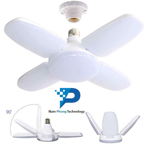 Bóng Đèn Led Hình Cánh Quạt 4 cánh 5 bóng DHA 60W - Siêu Tiết Kiệm Điện Lên Đến 60% - NAMPHONG TECHNOLOGY