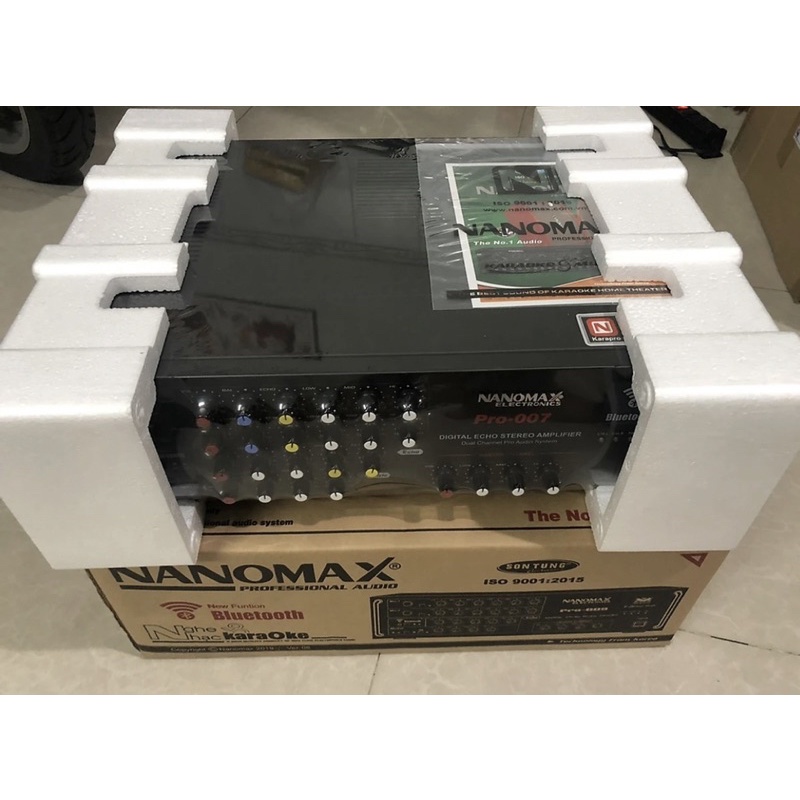 Amply Nanomax Pro007 - âmly nghe nhạc, hát karaoke 8 sò hay, có bluetooth - hàng chính hãng