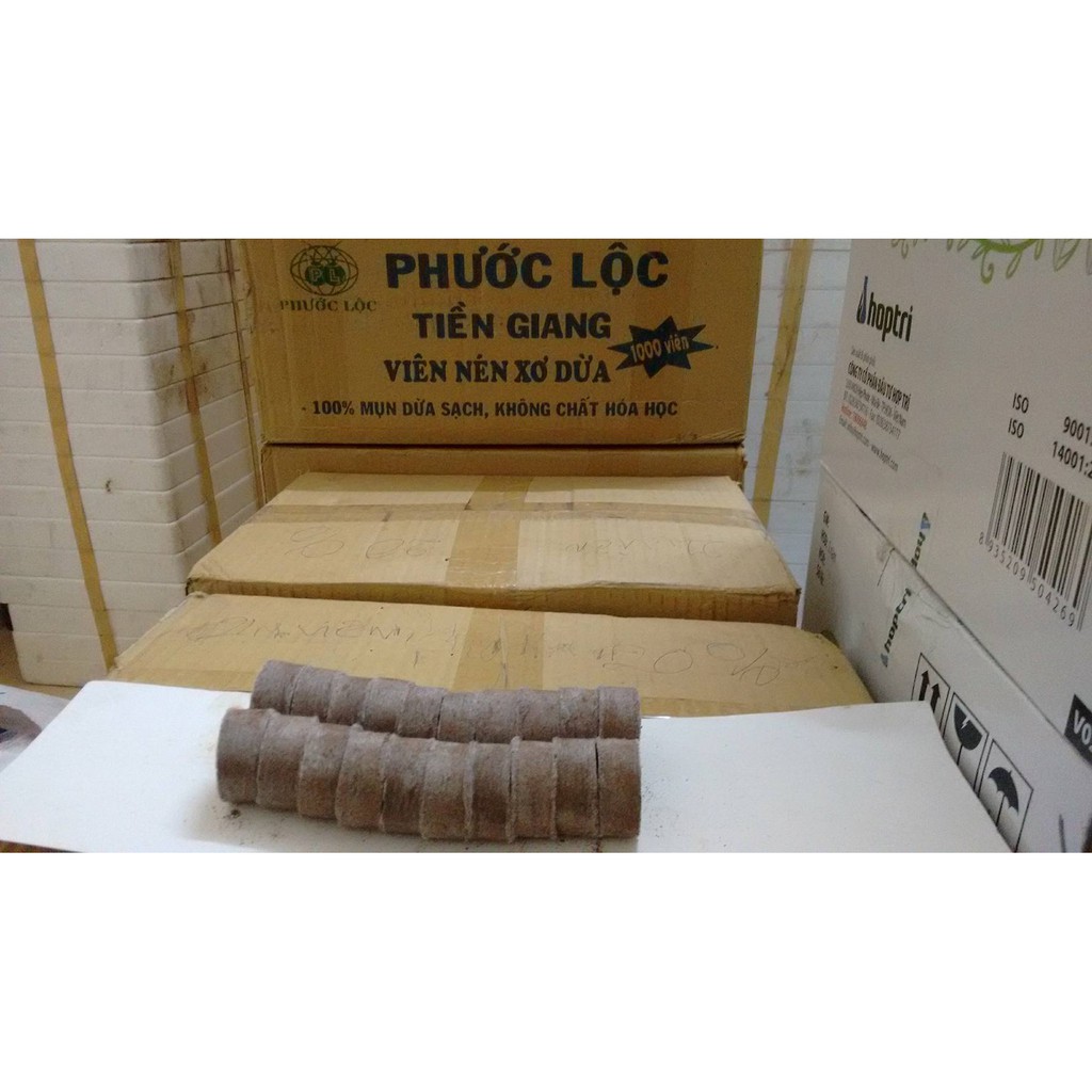 Gói 20 viên nén xơ dừa Phước Lộc-Tiền Giang (ươm hạt)