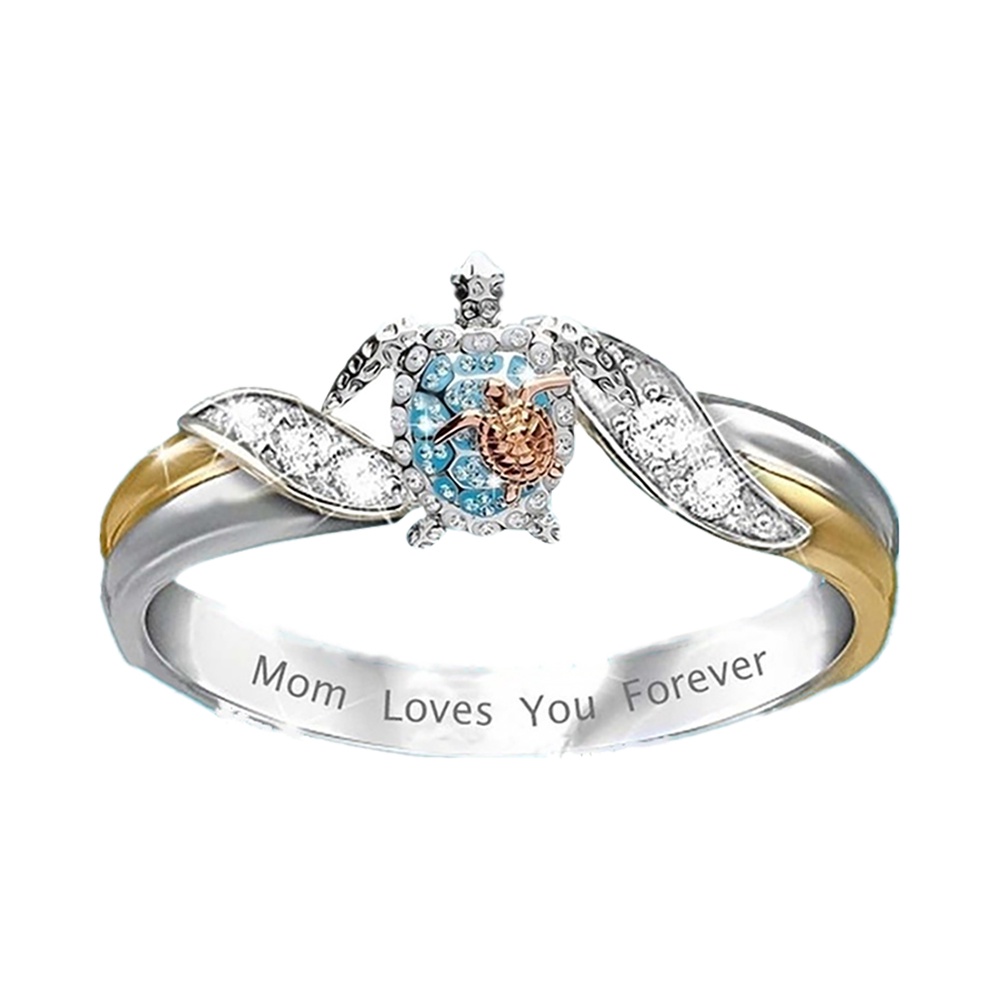 Nhẫn Đính Đá Zirconia Hình Chú Rùa Koala Dễ Thương Cho Nữ