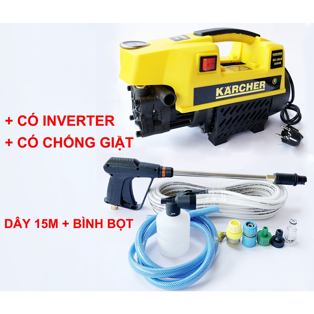 MÁY RỬA XE GIA ĐÌNH KARCHER  2300W TIỆN ÍCH CHO VIỆC RỬA XE