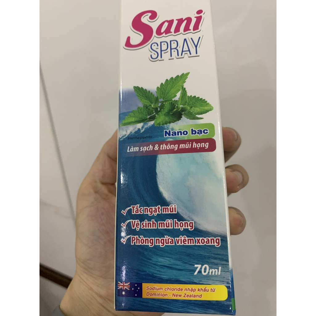 Sani Spray Tat Thanh Xịt mũi thảo dược lọ 70ml (Thông Xoang – Thoáng mũi - Ngừa viêm, sát khuẩn )