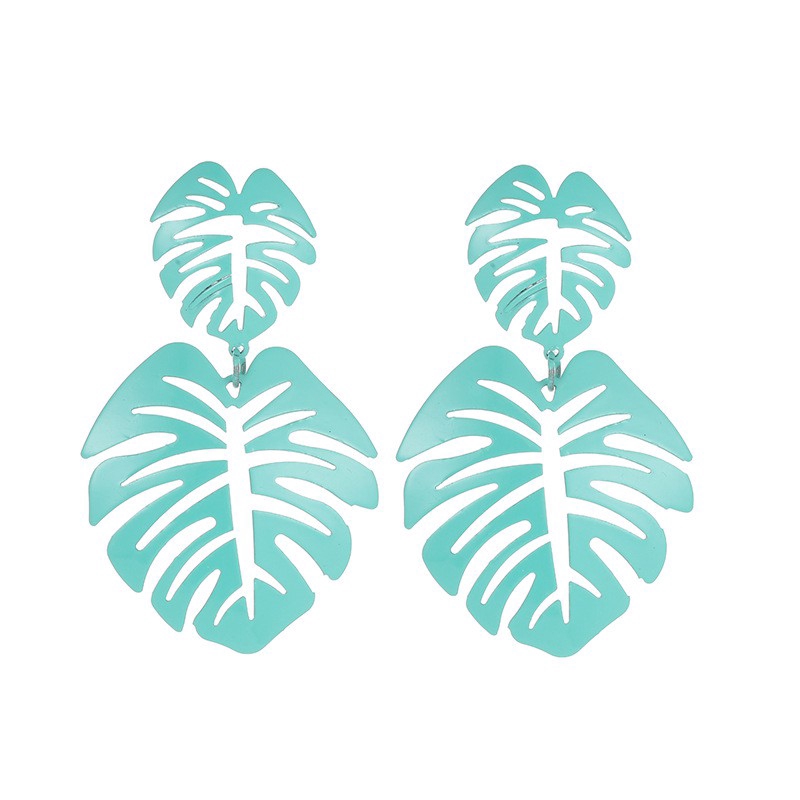 Bông tai hình chiếc lá rỗng