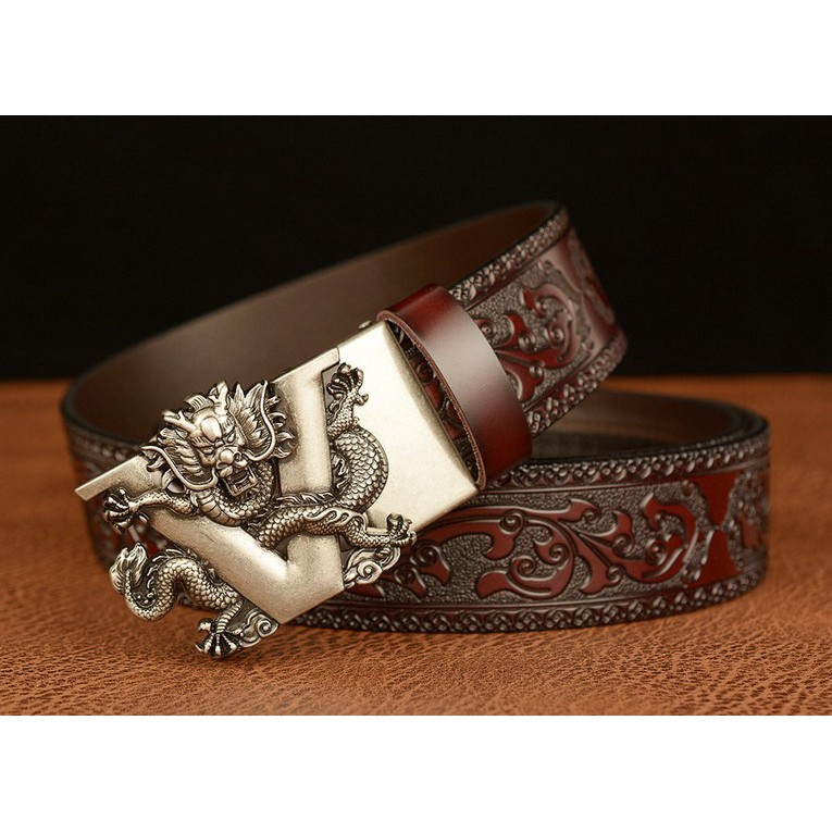 Thắt lưng Rồng mới 2021 dòng nhập khẩu vân da rồng