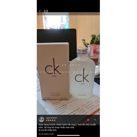 Nước hoa chính hãng Calvin Klein CK One 200ml xách tay