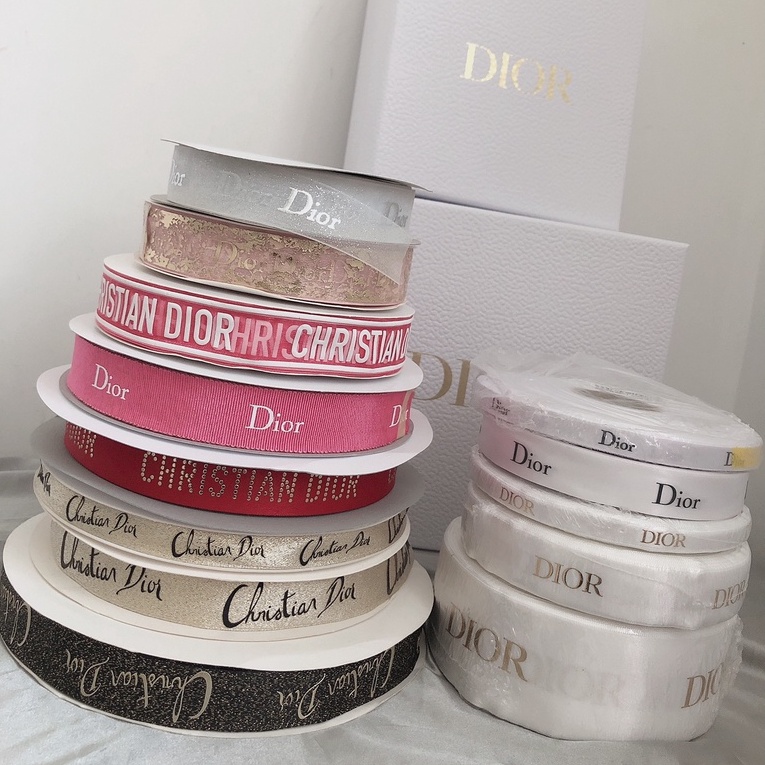 Dây ruy băng in chữ YSL, HERMES, MAC, CHANEL, DIOR - YSL, Lancome, Miumiu