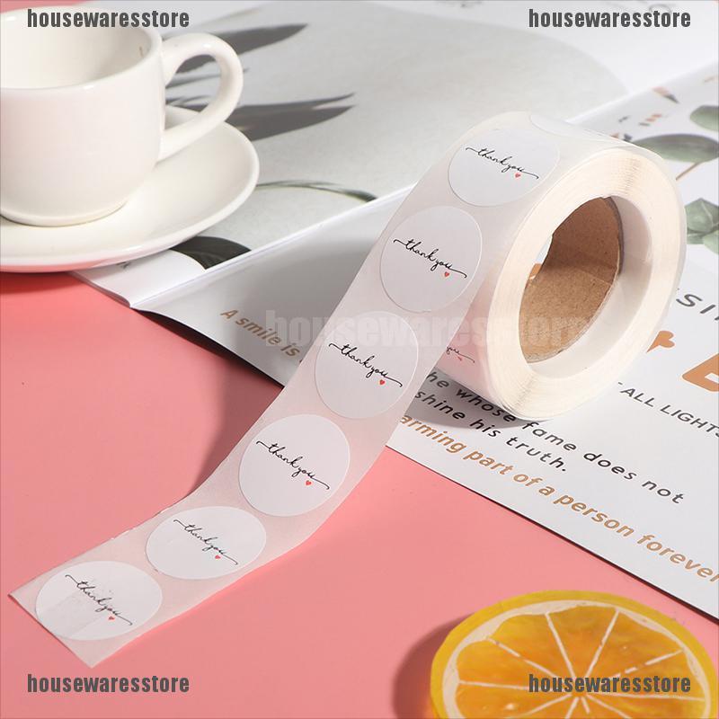 Cuộn 500 Miếng Dán Tròn Màu Trắng Kích Thước 1 inch Dùng Trang Trí