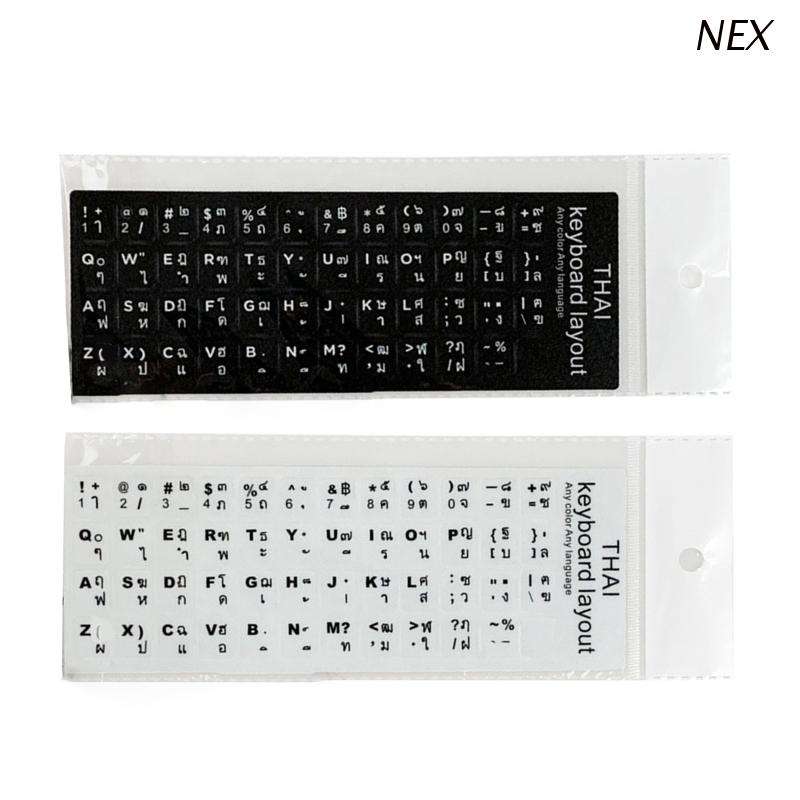 Miếng Dán Bàn Phím Chữ Cái Tiếng Anh Thái Lan Siêu Bền Chống Thấm Nước Cho Laptop PC