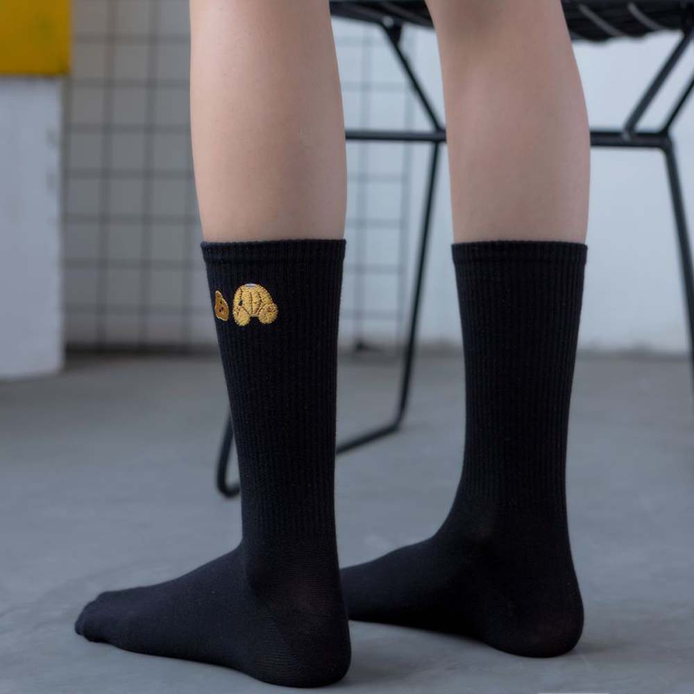 Vớ thể thao thêu hình gấu nhiều màu đáng yêu cho nam và nữ